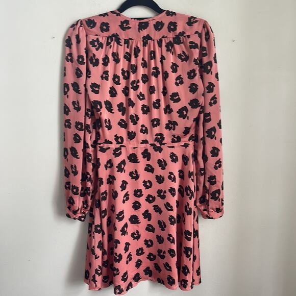 Equipment Femme Danette silk button up long sleeve fit & flare satin dress sz 0 - Picture 8 of 8